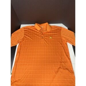 RARE Masters Tech Shirt Mens XL ORANGE Short Sleeve Polo Performance Golf
